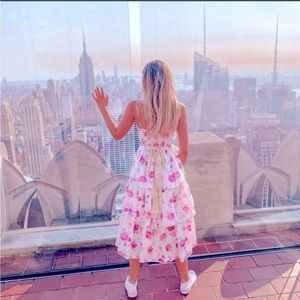 SOLD 🌸 WMNS LOVESHACKFANCY DRESS(XS/SMALL) PINK ROSE TIERED